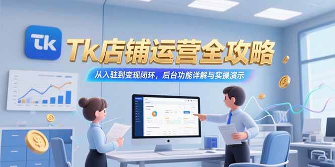 图片[1]-（15345期）Tk店铺运营全攻略，从入驻到变现闭环，后台功能详解与实操演示