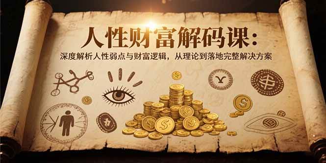 图片[1]-（15434期）人性财富解码课6.0：深度解析人性弱点与财富逻辑，理论到落地完整解决方案
