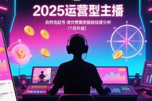 （15508期）2025运营型主播：自然流起号，微付费投放技巧，罗盘数据深度解析(7月更新)-麦资源网