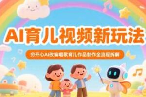 AI育儿视频新玩法，穷开心AI改编唱歌育儿作品制作全流程拆解-麦资源网