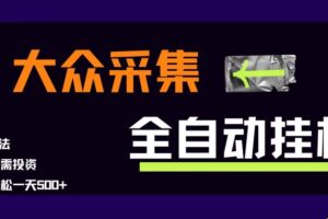 (15348期)大众采集全自动玩法,新手小白轻松一天500+,操作简单零成本-麦资源网