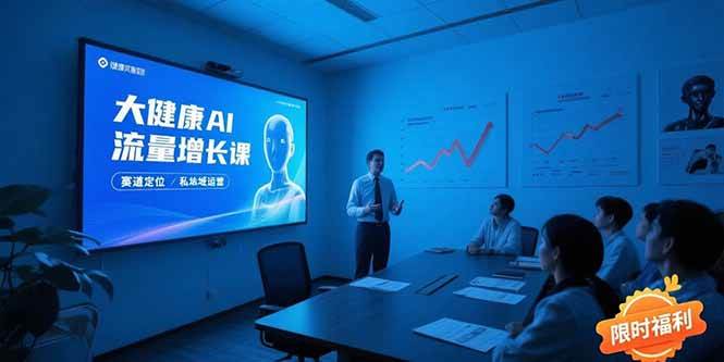 图片[1]-（15396期）大健康AI流量增长课，赛道定位方法论，AI数字人内容生产，私域转化运营…
