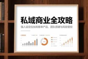 （15294期）私域商业全攻略，强人设定位加高客单产品，团队搭建与风险管控-麦资源网