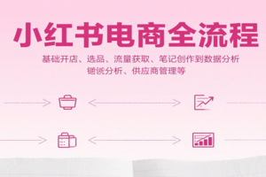 小红书电商全流程，基础开店、选品、流量获取、笔记创作到数据分析、供应商管理等-麦资源网