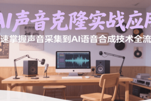 AI声音克隆实战应用，快速掌握声音采集到AI语音合成技术全流程-麦资源网