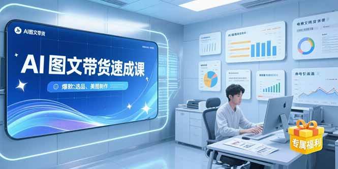 图片[1]-（15416期）AI图文带货速成课，养号引流秘籍，爆款选品策略，美图制作全流程