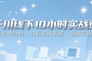 （15450期）6月千川线下10小时实战课：智能体分析，扫码即用系统，品牌营销策略-麦资源网