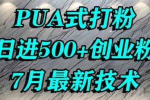 怎么打创业粉,PUA制造焦虑,单人日引500+精准流量-麦资源网
