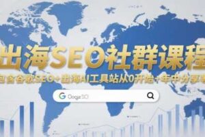 出海SEO社群课程，包含谷歌SEO+出海AI工具站从0开始+年中分享等-麦资源网