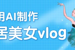 利用AI制作独居美女vlog短视频，零门槛轻松做爆款，22条作品涨粉33万-麦资源网