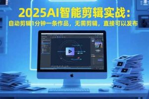 （15504期）2025AI智能剪辑实战：自动剪辑1分钟一条作品，无需剪辑，直接可以发布-麦资源网