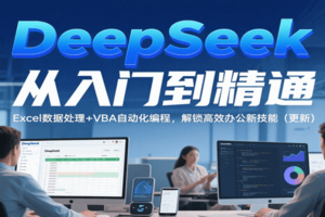 DeepSeek从入门到精通，Excel数据处理+VBA自动化编程，解锁高效办公新技能（更新）-麦资源网