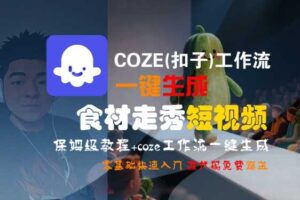 COZE(扣子)工作流一键生成食材走秀短视频，保姆级教程，零基础快速入门-麦资源网