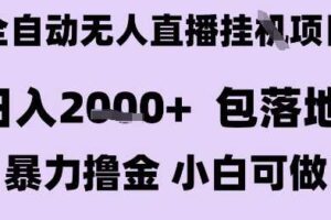 最新全自动抖音无人直播挂G项目，日入2k+ 包落地暴力撸金，小白可做【揭秘】-麦资源网