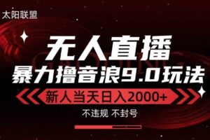 （15358期）最新抖音无人直播撸音浪独家9.0玩法，防封智能黑科技，新手当天日入2000+-麦资源网