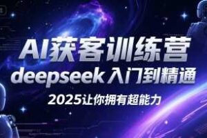 AI获客训练营，deepseek入门到精通，2025让你拥有超能力-麦资源网