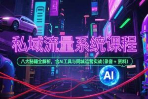 （15284期）私域流量系统课程，八大秘籍全解析，含AI工具与同城运营实战(录音+资料)-麦资源网
