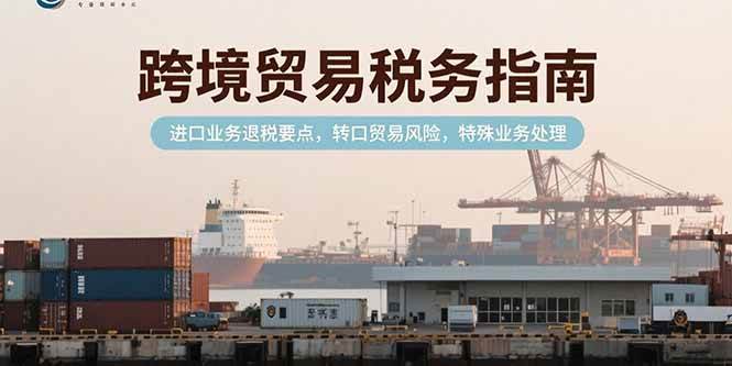 图片[1]-（15381期）跨境贸易税务指南，进口业务退税要点，转口贸易风险，特殊业务处理