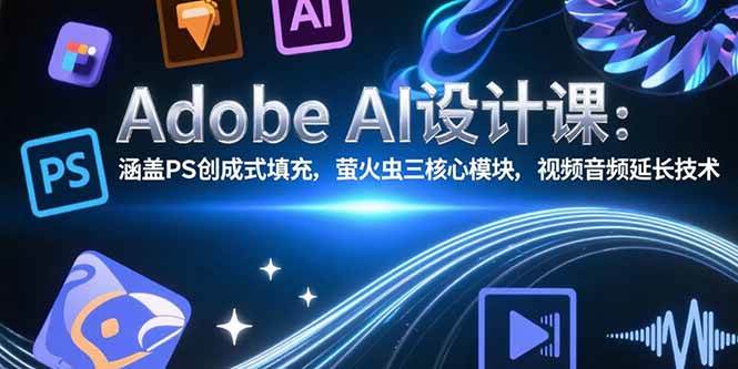 图片[1]-（15469期）Adobe AI设计课：涵盖PS创成式填充，萤火虫三核心模块，视频音频延长技术