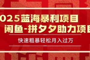 （15359期）2025 最新闲鱼蓝海暴利项目 快速粗暴单号日入1000+，保姆级教程-麦资源网