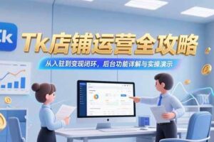 （15345期）Tk店铺运营全攻略，从入驻到变现闭环，后台功能详解与实操演示-麦资源网