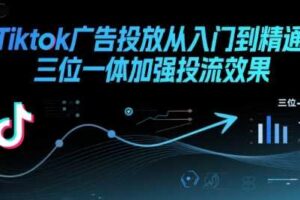 Tiktok广告投放从入门到精通，三位一体加强投流效果-麦资源网