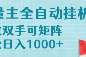 （15369期）流量主挂机每天几分钟日入1000+无脑操作，可矩阵并附有管道收益-麦资源网
