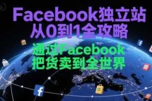 Facebook独立站从0到1全攻略，通过FacebboK把货卖到全世界-麦资源网