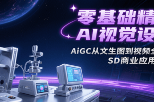 零基础精通AI视觉设计，AiGC从文生图到视频全流程，SD商业应用实战-麦资源网
