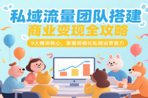 私域流量团队搭建商业变现全攻略，9大模块核心，掌握规模化私域运营能力-麦资源网