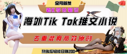 海外tiktok小说推文*项目，高停留率，高转化率，上手后一天搞顿饭钱不是问题