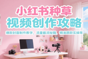 小红书种草视频创作攻略，爆款封面制作教学 ，流量截流秘籍 ，精准跟款实操等-麦资源网