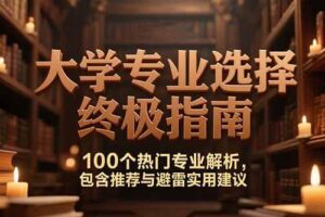 （15261期）付费文：大学专业选择终极指南,100个热门专业解析,包含推荐与避雷实用建议-麦资源网