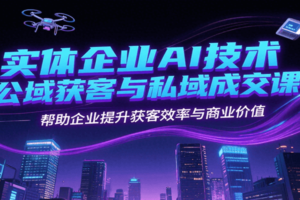 实体企业AI技术公域获客与私域成交课，帮助企业提升获客效率与商业价值-麦资源网