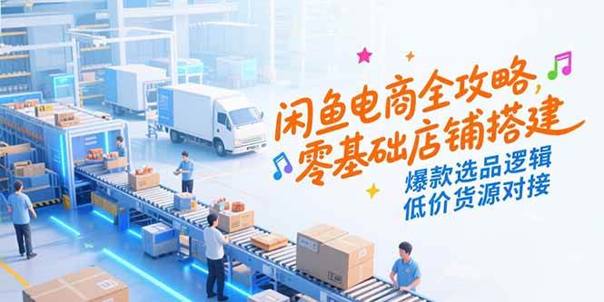 图片[1]-（15325期）闲鱼电商全攻略，零基础店铺搭建，爆款选品逻辑，低价货源对接