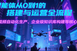 AI智能体从0到1的搭建与运营全流程，短视频自动化生产、企业级知识库构建等核心技能-麦资源网