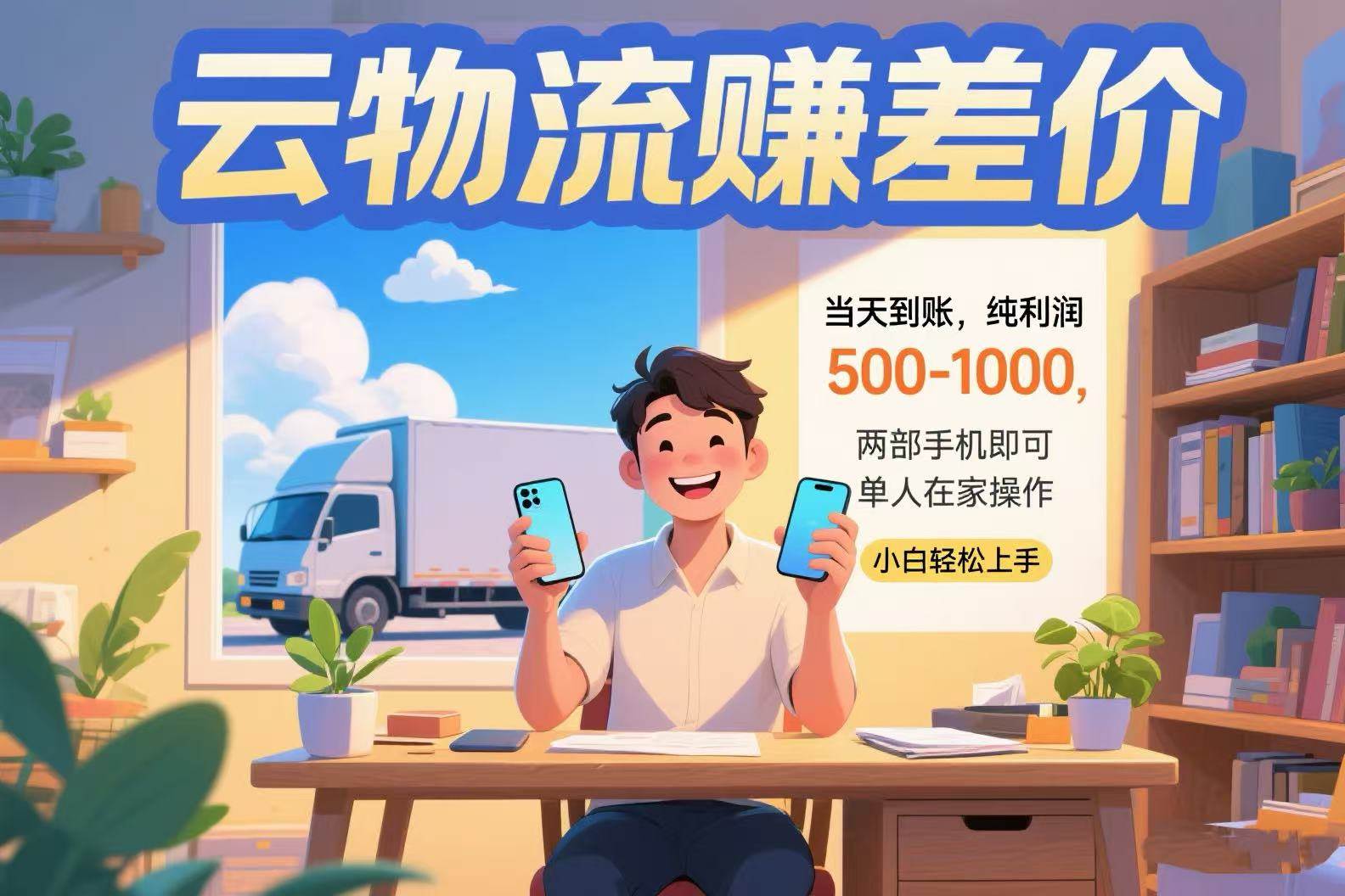 图片[1]-（15492期）云物流赚差价 当天到账纯利润500-1000 两部手机即可 可单人在家操作 小…