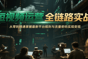 短视频运营全链路实战,从零到精通掌握最新平台规则与流量密码实现变现-麦资源网