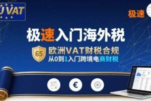 极速入门海外税，欧洲VAT财税合规，从0到1入门跨境电商财税-麦资源网