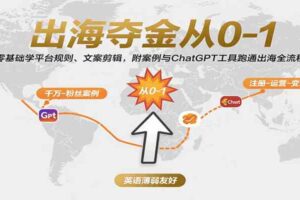 出海夺金从0-1:零基础学平台规则、文案剪辑,附案例与ChatGPT工具跑通出海全流程-麦资源网