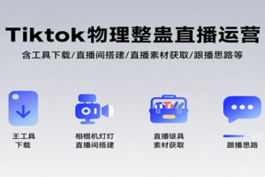 Tiktok物理整蛊直播运营，包含工具下载/直播间搭建/直播素材获取/跟播思路等-麦资源网