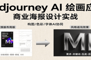 Midjourney AI绘画应用，关键词指令解析、漫画头像制作、海报设计、3D人物生成等-麦资源网