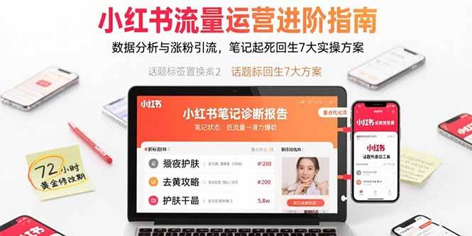 图片[1]-（15827期）小红书流量运营进阶指南，数据分析与涨粉引流，笔记起死回生7大实操方案