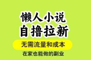 （15757期）懒人小说自撸拉新，无需流量，一个账号一条作品就可以打爆收益，在家也…-麦资源网