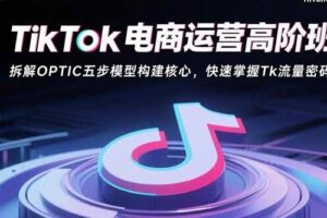 （15752期）TikTok电商运营高阶班：拆解OPTIC五步模型构建核心，快速掌握Tk流量密码-麦资源网