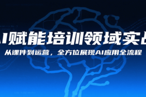 AI赋能培训领域实战，从课件到运营，全方位展现AI应用全流程-麦资源网
