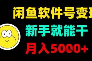 闲鱼软件号变现，新手就能干，月入5k+-麦资源网