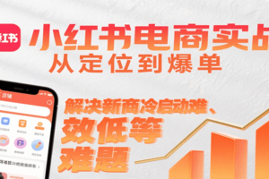 小红书电商实战,从定位到爆单解决新商冷启动难、变现效率低等难题-麦资源网