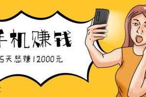 新手必做的项目，0门槛一部手机就能干，按这样操作15天怒赚12000元！（附详细教程）-麦资源网