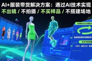 （15728期）AI+服装带货解决方案：通过AI技术实现 不出镜/不拍摄/不买样品/不搭建场地-麦资源网